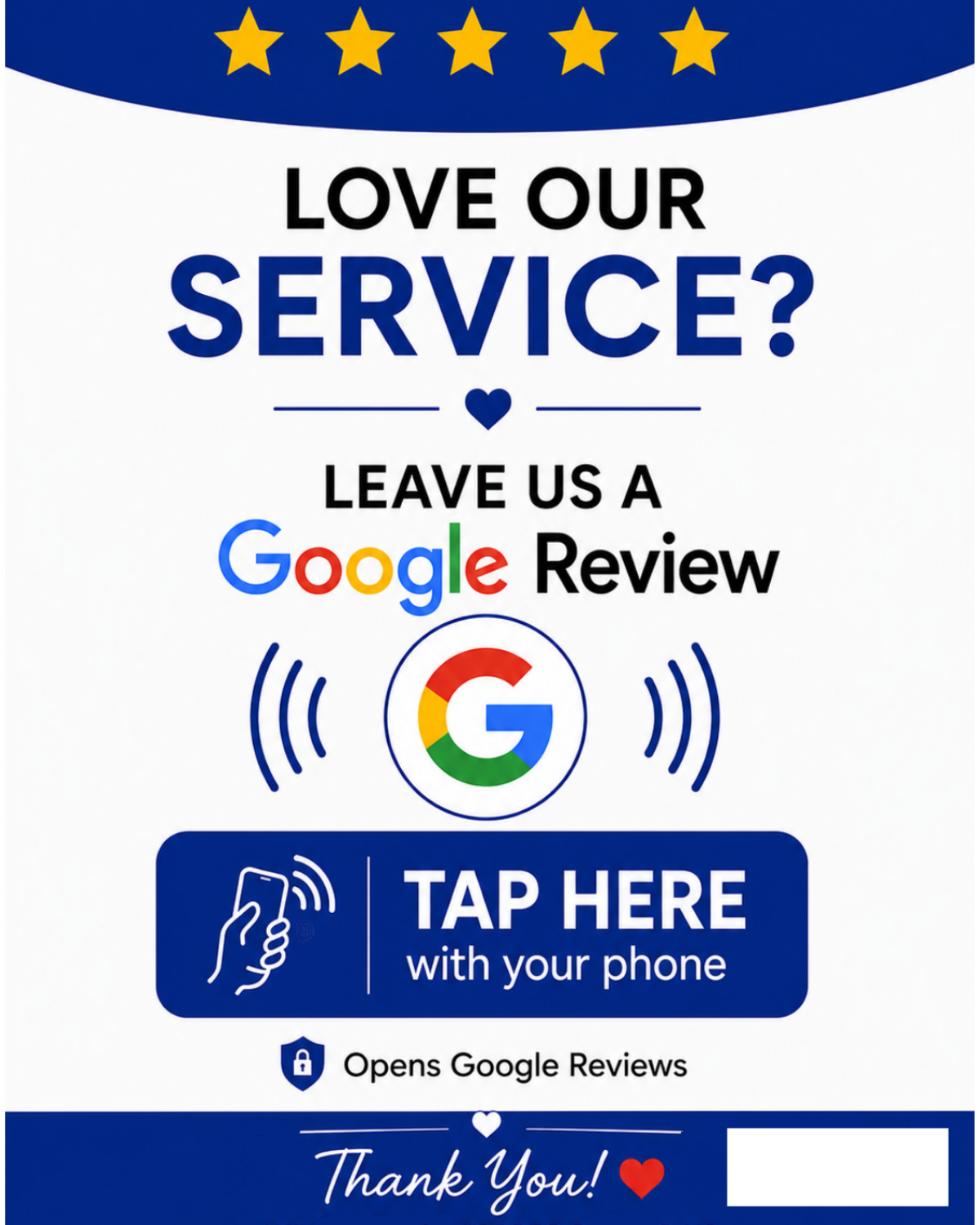Google Review Standee